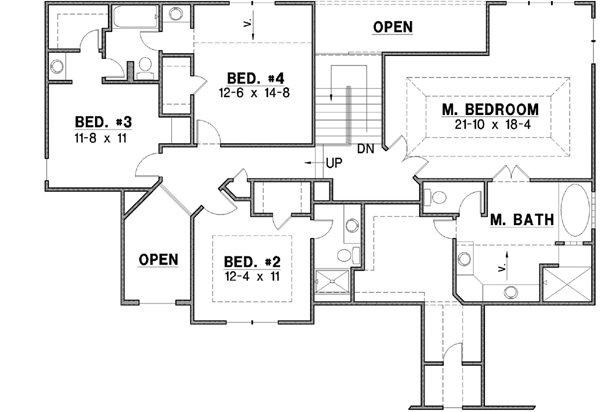 Upper/Second Floor Plan: 21-658