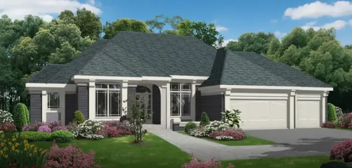 Traditional house plans 21-662 - front exterior, 3,746 sq ft, 3 bed, 3 bath house plans | Monster House Plans
