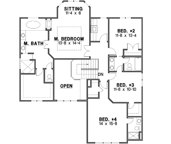 Upper/Second Floor Plan: 21-664