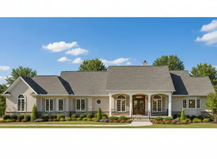 Southern house plans 21-668 - front exterior, 3,830 sq ft, 4 bed, 4 bath house plans | Monster House Plans