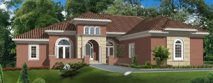 Florida house plans 21-673 - front exterior, 6,696 sq ft, 3 bed, 4 bath house plans | Monster House Plans