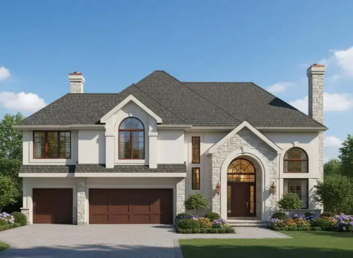 Traditional house plans 21-674 - front exterior, 3,105 sq ft, 4 bed, 3 bath house plans | Monster House Plans