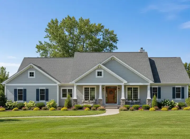 Craftsman house plans 21-675 - front exterior, 4,462 sq ft, 3 bed, 3 bath house plans | Monster House Plans