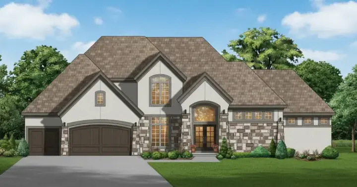 Traditional house plans 21-676 - front exterior, 3,691 sq ft, 4 bed, 3 bath house plans | Monster House Plans