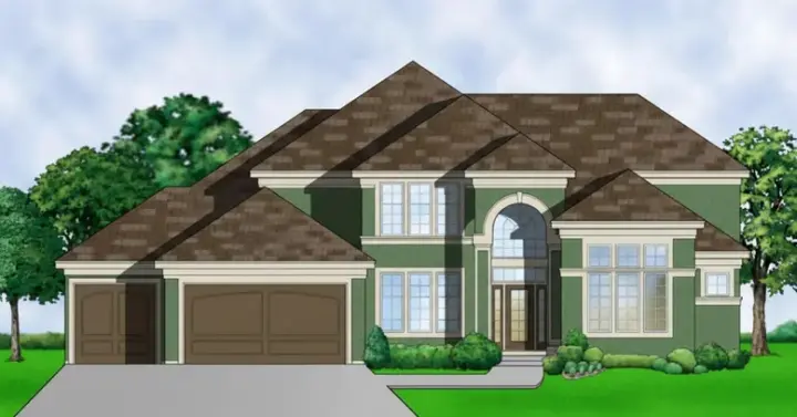 Traditional house plans 21-686 - front exterior, 3,450 sq ft, 4 bed, 3 bath house plans | Monster House Plans