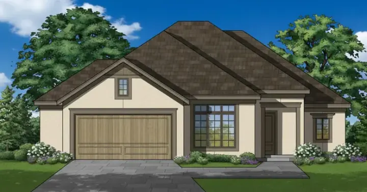 Traditional house plans 21-690 - front exterior, 1,852 sq ft, 1 bed, 2 bath house plans | Monster House Plans