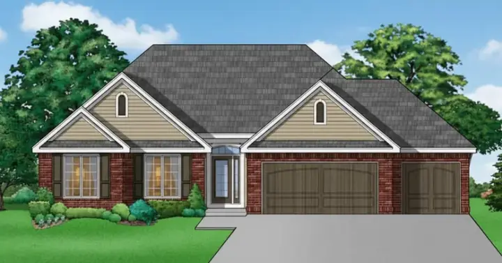 Traditional house plans 21-694 - front exterior, 2,449 sq ft, 4 bed, 3 bath house plans | Monster House Plans
