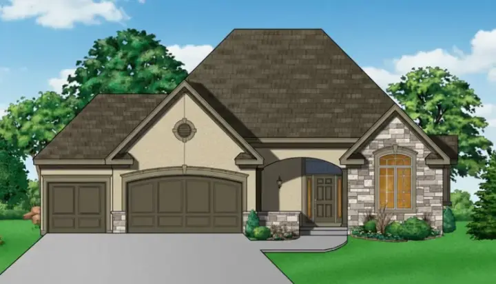Traditional house plans 21-695 - front exterior, 2,800 sq ft, 4 bed, 3 bath house plans | Monster House Plans