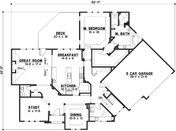 Main Floor Plan: 21-696