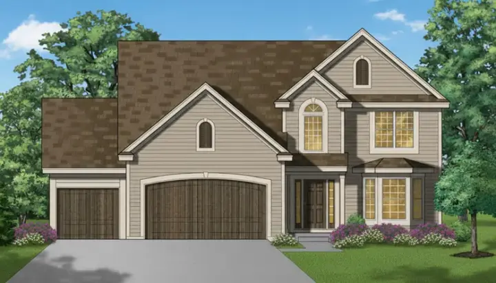 Traditional house plans 21-697 - front exterior, 2,027 sq ft, 4 bed, 3 bath house plans | Monster House Plans