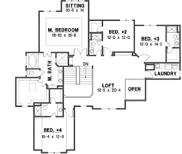 Upper/Second Floor Plan: 21-698
