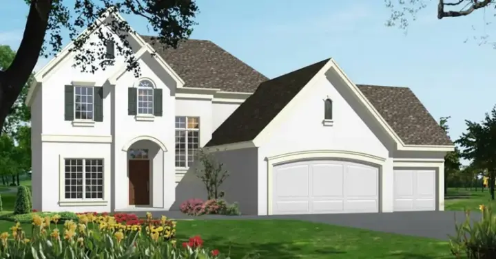 Traditional house plans 21-699 - front exterior, 2,088 sq ft, 3 bed, 2 bath house plans | Monster House Plans