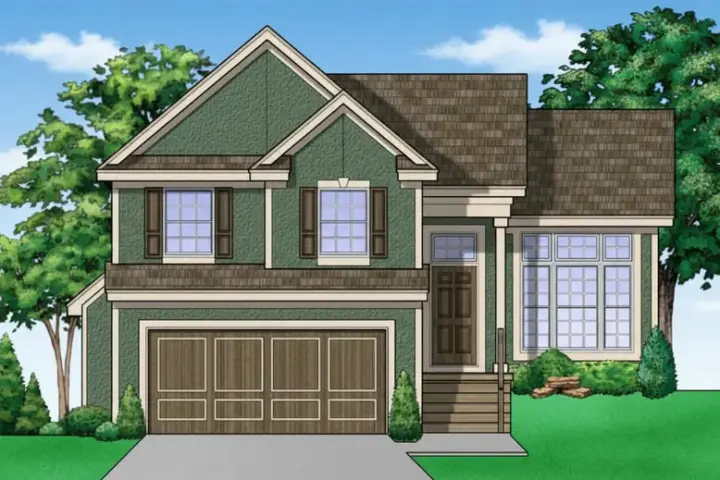 Traditional house plans 21-705 - front exterior, 1,444 sq ft, 3 bed, 2 bath house plans | Monster House Plans