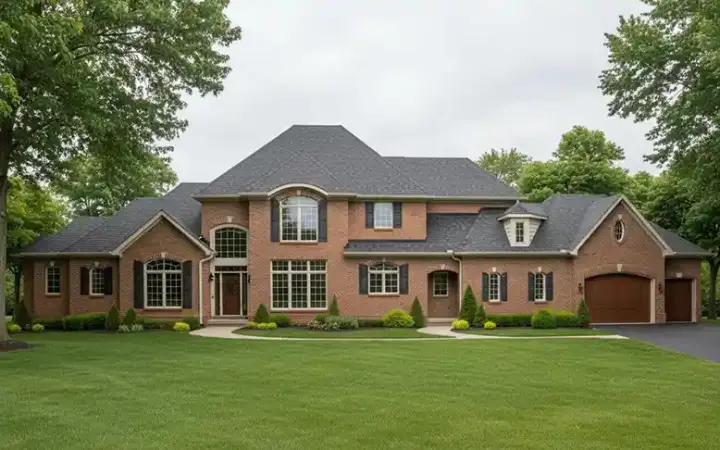 French Country house plans 21-708 - front exterior, 5,676 sq ft, 6 bed, 5 bath house plans | Monster House Plans