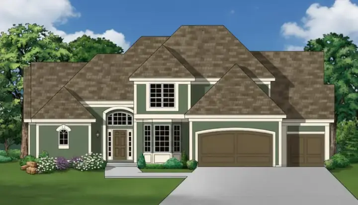 Traditional house plans 21-709 - front exterior, 3,365 sq ft, 4 bed, 3 bath house plans | Monster House Plans