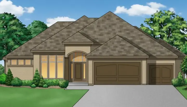 Traditional house plans 21-711 - front exterior, 3,479 sq ft, 4 bed, 3 bath house plans | Monster House Plans