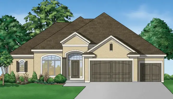 Traditional house plans 21-712 - front exterior, 2,894 sq ft, 4 bed, 3 bath house plans | Monster House Plans