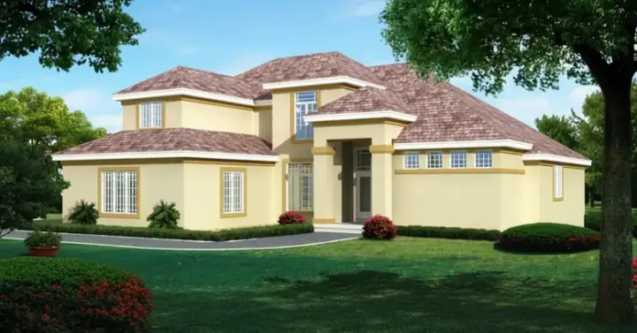 Contemporary house plans 21-715 - front exterior, 3,598 sq ft, 4 bed, 4 bath house plans | Monster House Plans