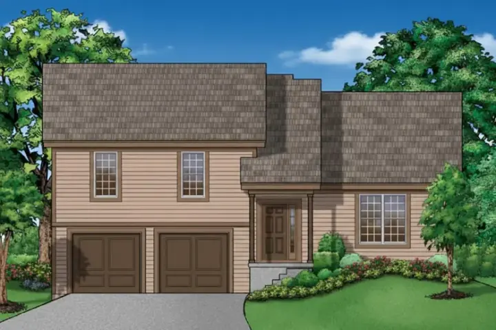 Traditional house plans 21-717 - front exterior, 1,368 sq ft, 3 bed, 2 bath house plans | Monster House Plans