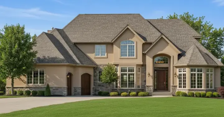 Traditional house plans 21-720 - front exterior, 5,155 sq ft, 5 bed, 5 bath house plans | Monster House Plans
