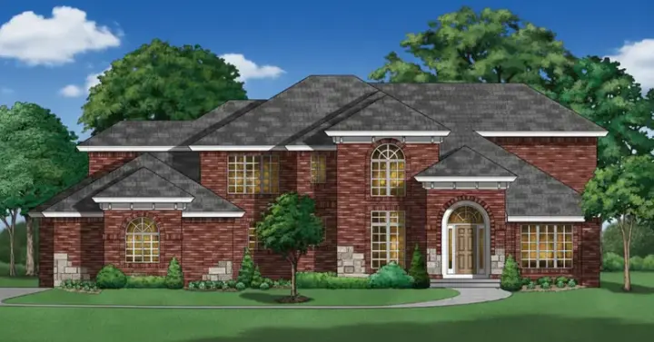 Mediterranean house plans 21-725 - front exterior, 6,615 sq ft, 6 bed, 6 bath house plans | Monster House Plans
