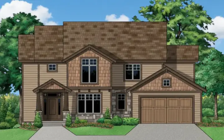Craftsman house plans 21-727 - front exterior, 2,680 sq ft, 4 bed, 3 bath house plans | Monster House Plans