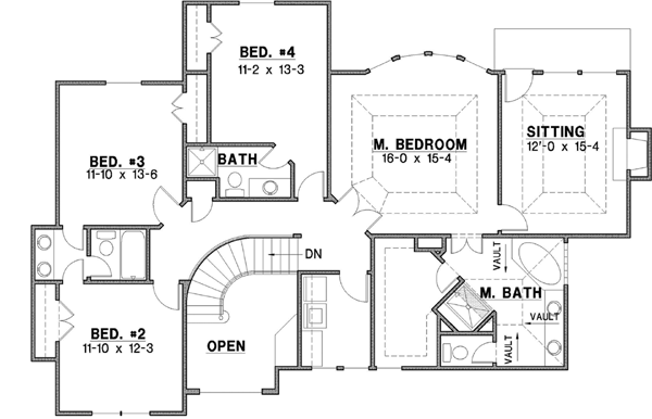 Upper/Second Floor Plan: 21-732