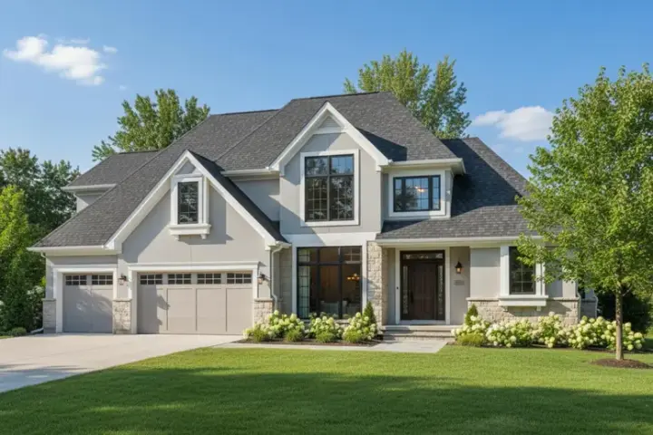 Traditional house plans 21-734 - front exterior, 2,982 sq ft, 4 bed, 3 bath house plans | Monster House Plans