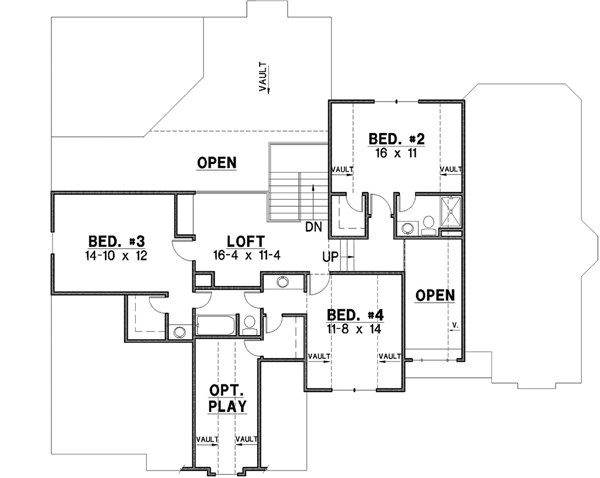 Upper/Second Floor Plan: 21-734