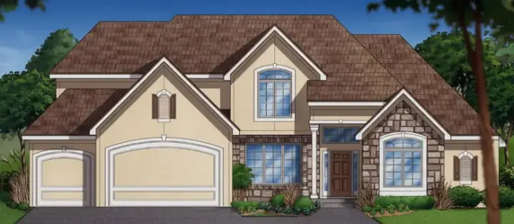 Traditional house plans 21-735 - front exterior, 3,302 sq ft, 4 bed, 3 bath house plans | Monster House Plans