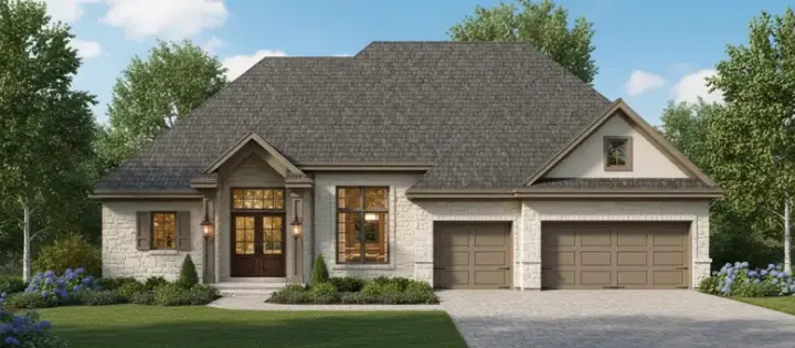 Traditional house plans 21-739 - front exterior, 3,255 sq ft, 4 bed, 3 bath house plans | Monster House Plans