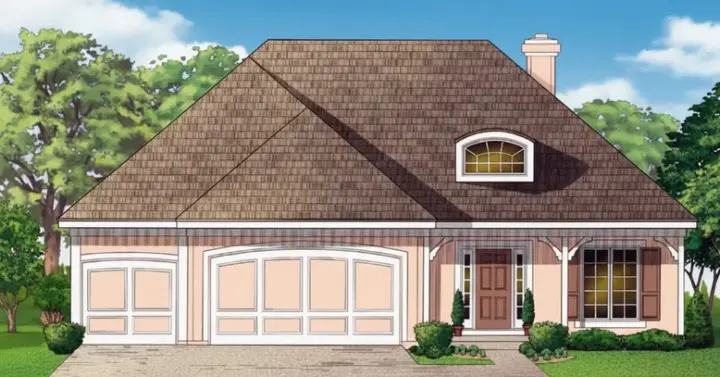Traditional house plans 21-740 - front exterior, 3,509 sq ft, 4 bed, 3 bath house plans | Monster House Plans