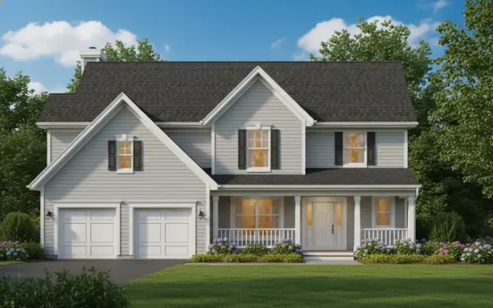 Farmhouse house plans 21-743 - front exterior, 2,674 sq ft, 4 bed, 3 bath house plans | Monster House Plans