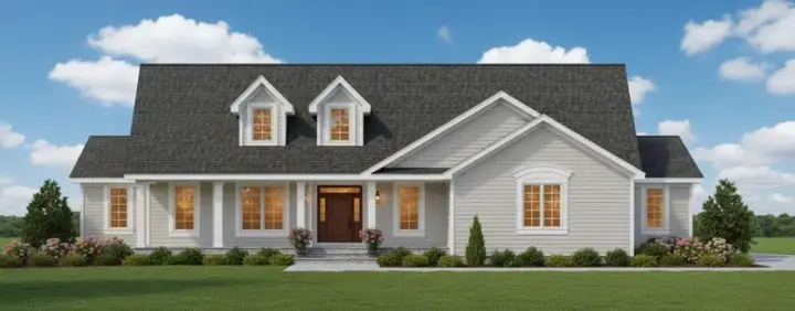 Ranch house plans 21-745 - front exterior, 3,192 sq ft, 4 bed, 3 bath house plans | Monster House Plans