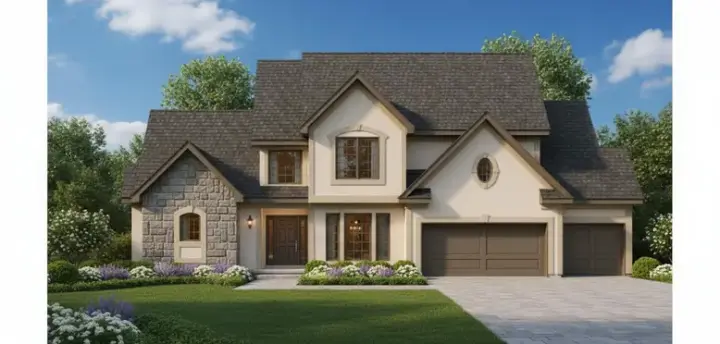 Traditional house plans 21-748 - front exterior, 3,095 sq ft, 4 bed, 3 bath house plans | Monster House Plans