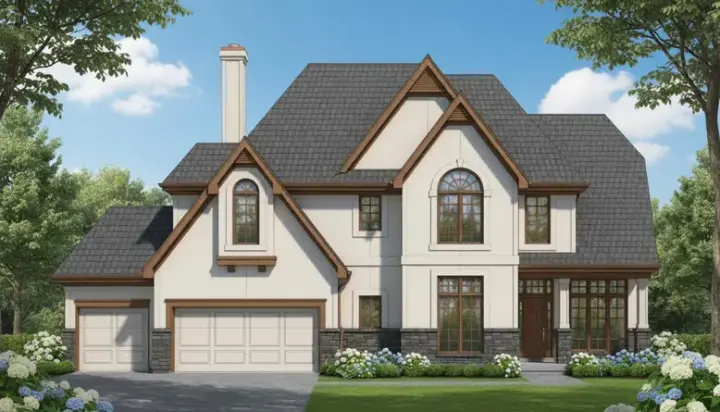 Traditional house plans 21-749 - front exterior, 3,176 sq ft, 4 bed, 3 bath house plans | Monster House Plans