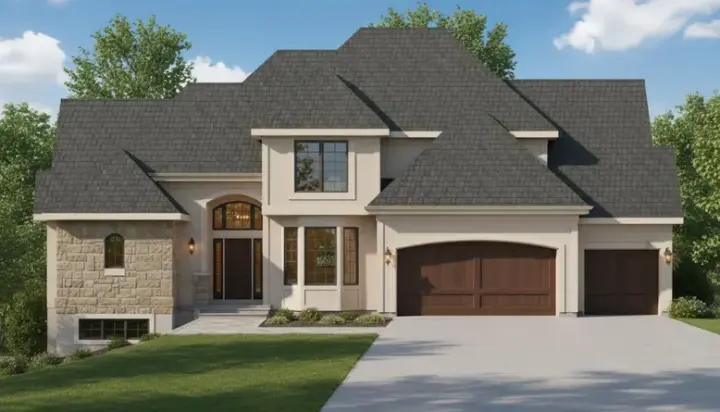 Traditional house plans 21-750 - front exterior, 3,296 sq ft, 4 bed, 3 bath house plans | Monster House Plans