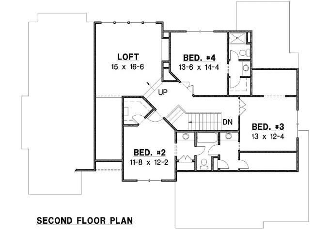 Upper/Second Floor Plan: 21-750