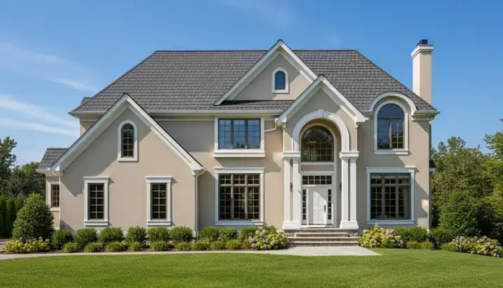 Traditional house plans 21-754 - front exterior, 4,373 sq ft, 4 bed, 4 bath house plans | Monster House Plans
