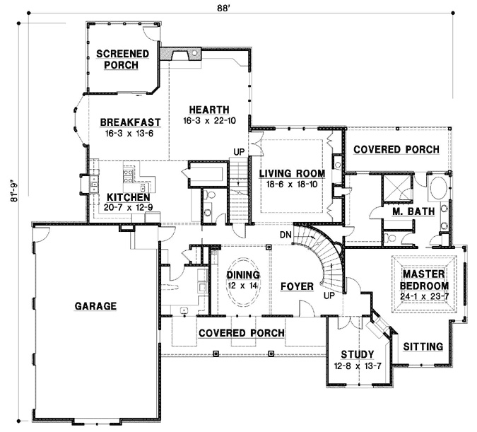 Main Floor Plan: 21-764