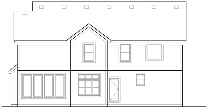 Rear Elevation Plan: 21-792