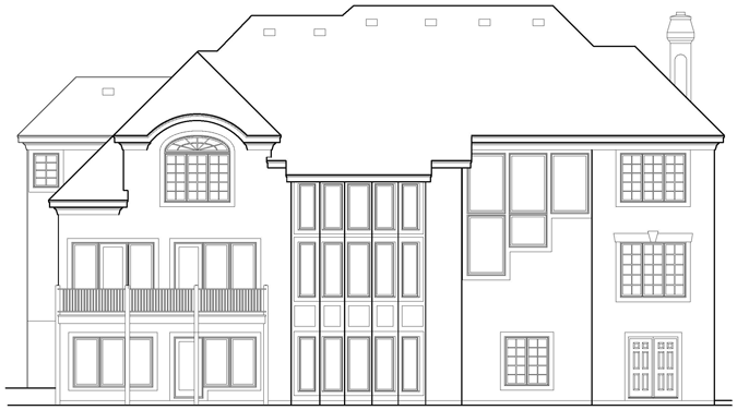 Rear Elevation Plan: 21-796