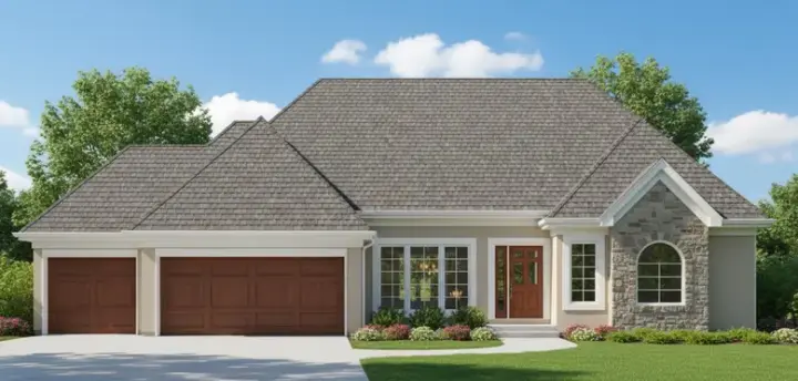 Traditional house plans 21-800 - front exterior, 3,470 sq ft, 3 bed, 2 bath house plans | Monster House Plans