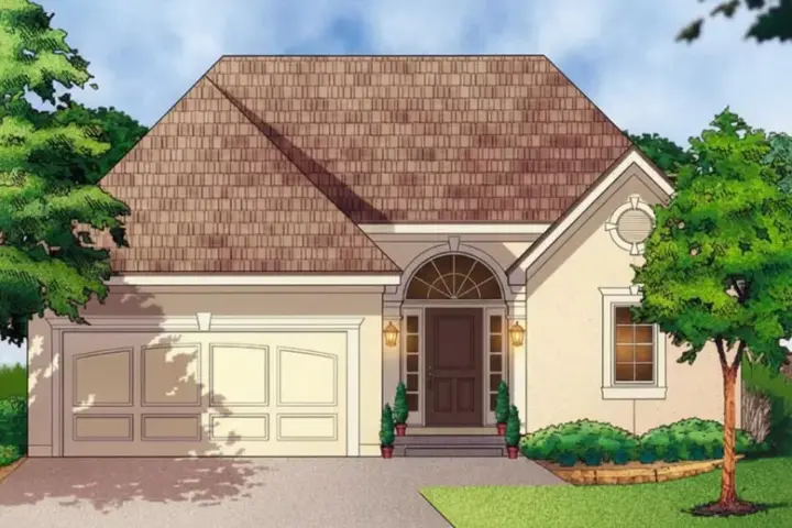 Traditional house plans 21-801 - front exterior, 2,335 sq ft, 3 bed, 2 bath house plans | Monster House Plans