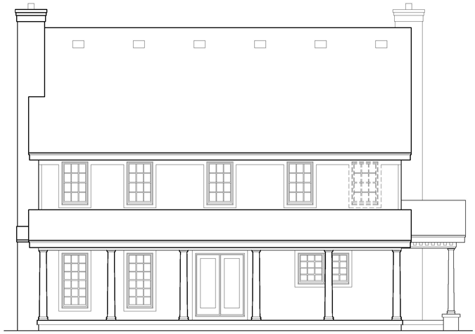 Rear Elevation Plan: 21-806
