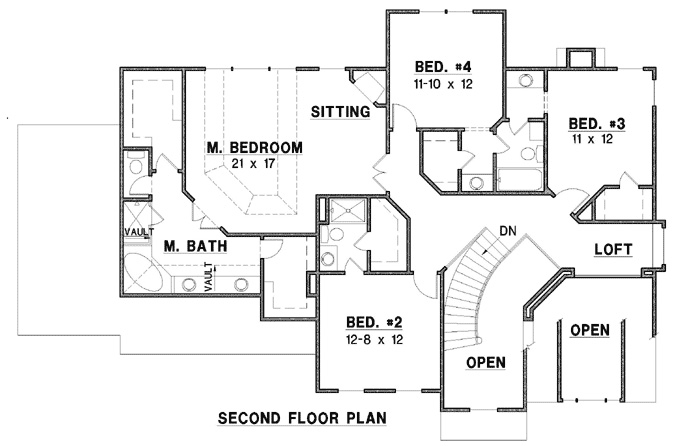 Upper/Second Floor Plan: 21-815