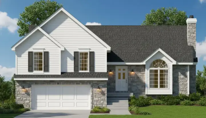 Traditional house plans 21-822 - front exterior, 1,724 sq ft, 3 bed, 2 bath house plans | Monster House Plans