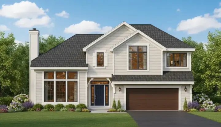 Traditional house plans 21-825 - front exterior, 1,833 sq ft, 3 bed, 2 bath house plans | Monster House Plans