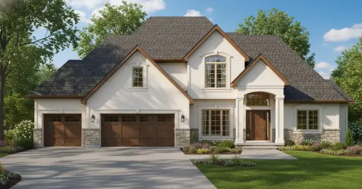 Traditional house plans 21-829 - front exterior, 2,978 sq ft, 4 bed, 3 bath house plans | Monster House Plans