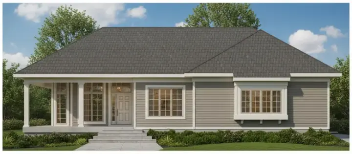 Traditional house plans 21-830 - front exterior, 3,160 sq ft, 3 bed, 4 bath house plans | Monster House Plans